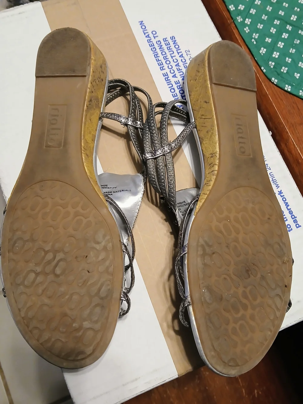 Rialto Silver Beaded Floral Slingback Sandals